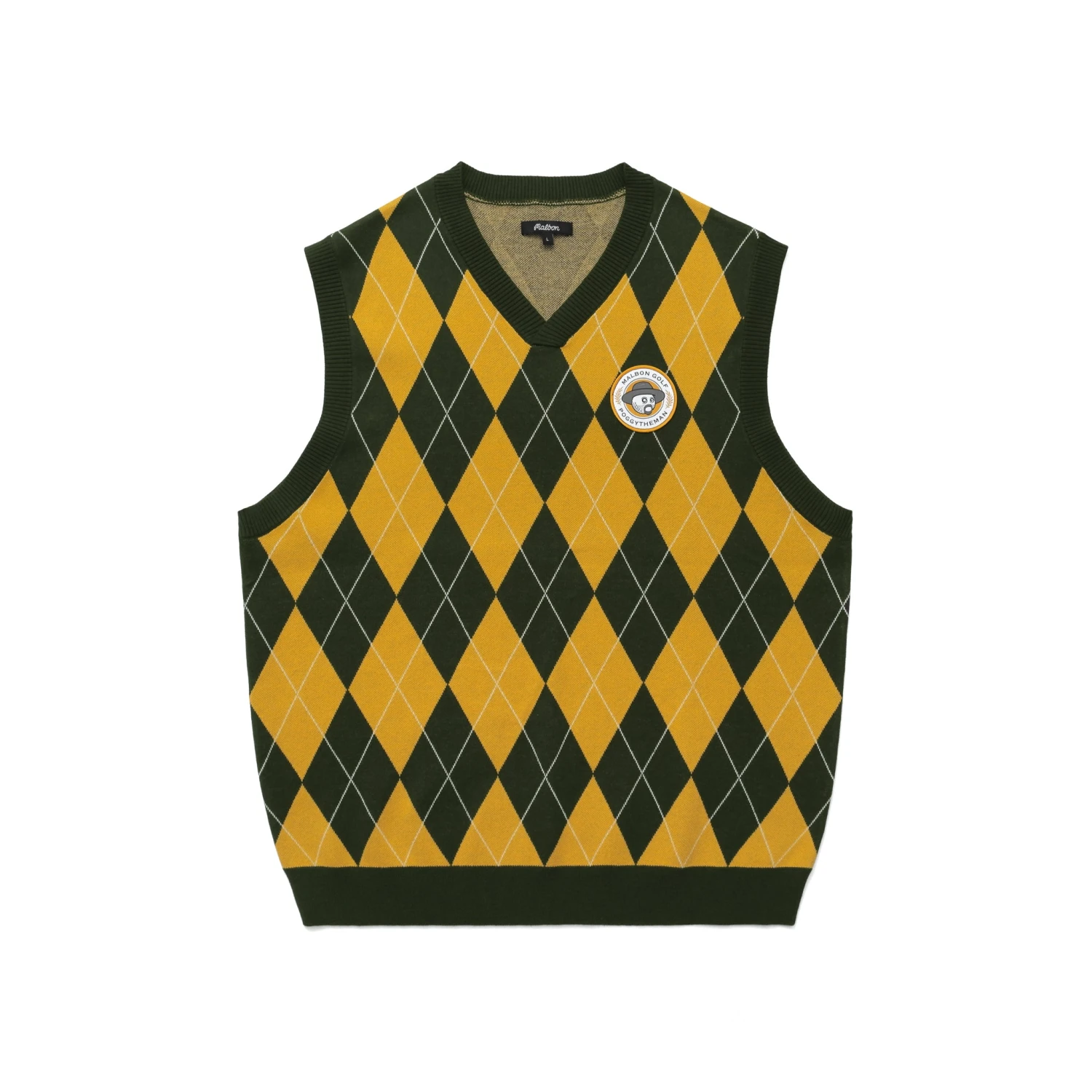 MALBON X PTM ARGYLE INTARSIA KNIT VEST 1 MALBON X PTM ARGYLE INTARSIA KNIT VEST