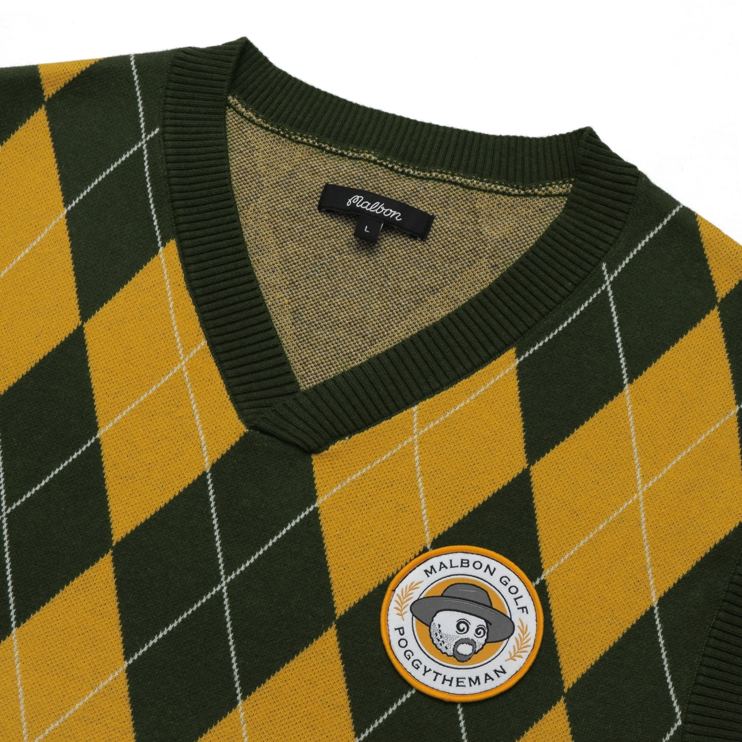 MALBON X PTM ARGYLE INTARSIA KNIT VEST 4 MALBON X PTM ARGYLE INTARSIA KNIT VEST - Image 4