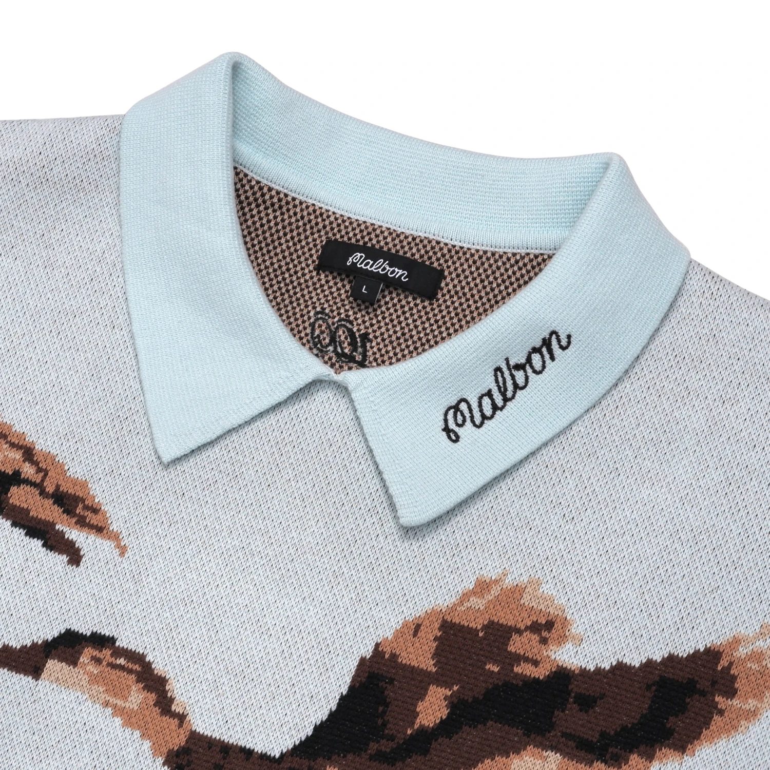 Malbon X 100 Thieves Buckshot Knit LS Polo 5 Malbon X 100 Thieves Buckshot Knit LS Polo - Image 5