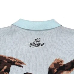 Malbon X 100 Thieves Buckshot Knit LS Polo 11 Malbon X 100 Thieves Buckshot Knit LS Polo -Golf Wear Shop M 8504 MLT 3