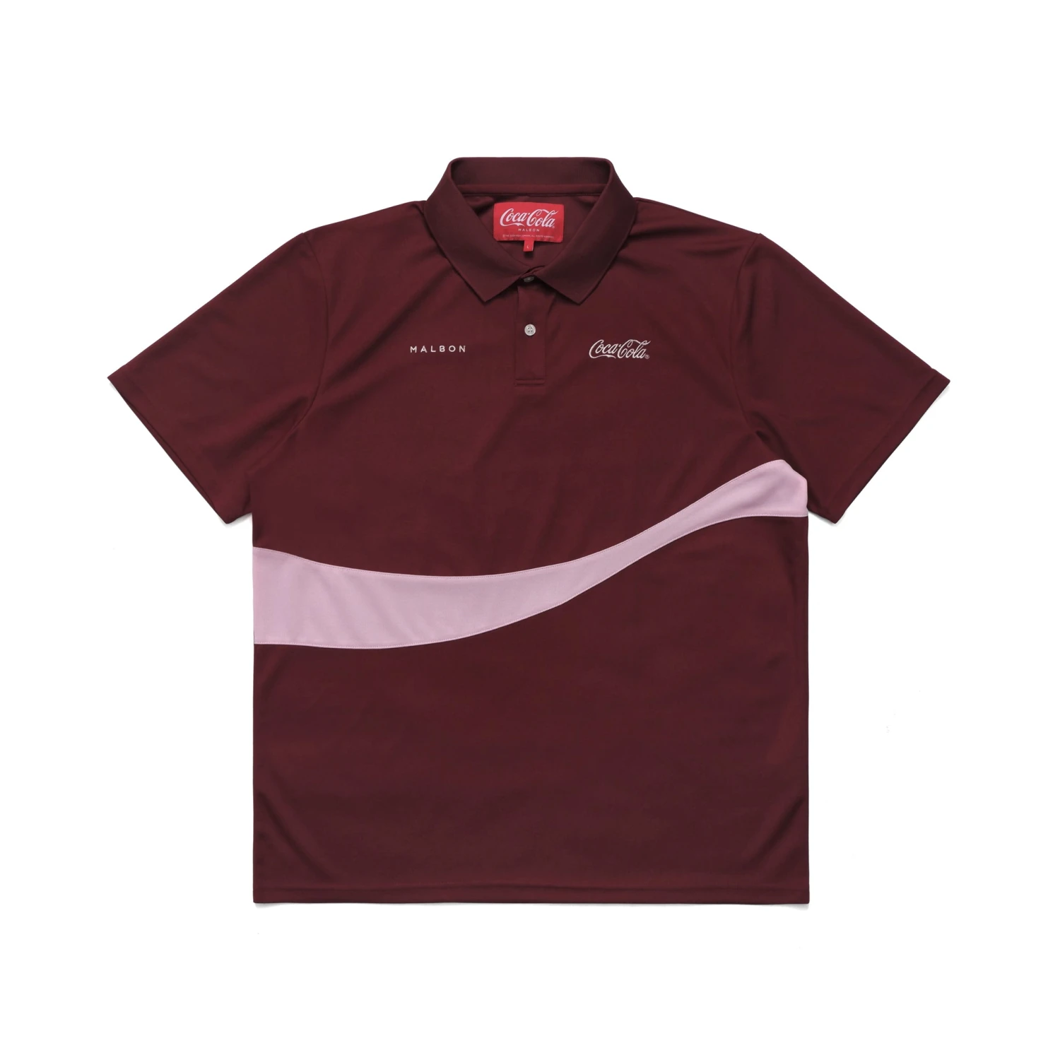 MALBON X COCA-COLA DRD PERFORMANCE PANELED PIQUE POLO 1 MALBON X COCA-COLA DRD PERFORMANCE PANELED PIQUE POLO