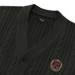 MALBON X BUDWEISER PLAYERS CABLE KNIT CARDIGAN 6 MALBON X BUDWEISER PLAYERS CABLE KNIT CARDIGAN -Golf Wear Shop M 8575 OLV 2
