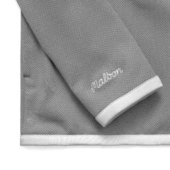 Malbon X Adidas MIRCODOT 1/4 Zip -Golf Wear Shop M IA4763 WHT GRY DEC23 3