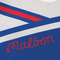 Golf & Ski Intarsia Knit Sweater -Golf Wear Shop MalbonxGolfSkiKnitCrewneckBlueWhite2