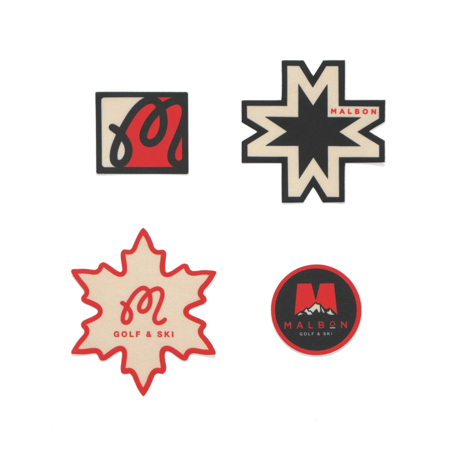 MALBON X NOSO GOLF AND SKI PATCHES (BLACK/RED PACK) 1 MALBON X NOSO GOLF AND SKI PATCHES (BLACK/RED PACK)