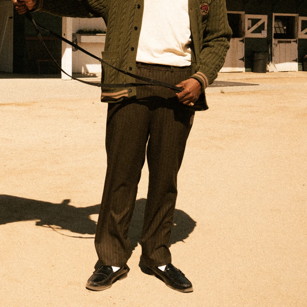 MALBON X BUDWEISER PINSTRIPE PANT 2 MALBON X BUDWEISER PINSTRIPE PANT - Image 2